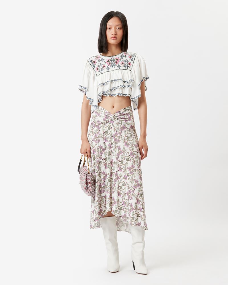 SANA EMBROIDERED CROP TOP